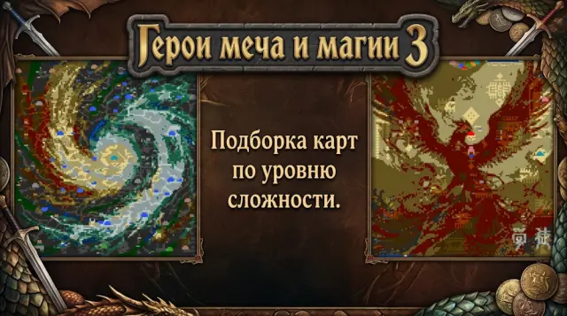 Лучшие карты для Героев 3 - подборка по уровню сложности